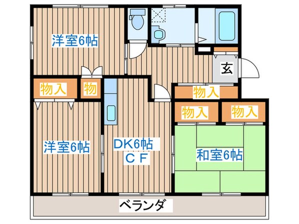 ハイツ深山の物件間取画像